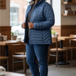 Columbia Blue Quilted Omni Heat Jacket